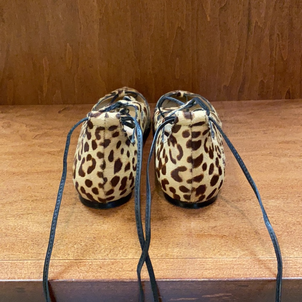 Leopard lace up flat - Picture 4 of 7